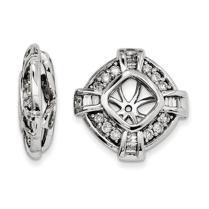 14K Weißgold-Ohrring-Jacket mit Diamanten
