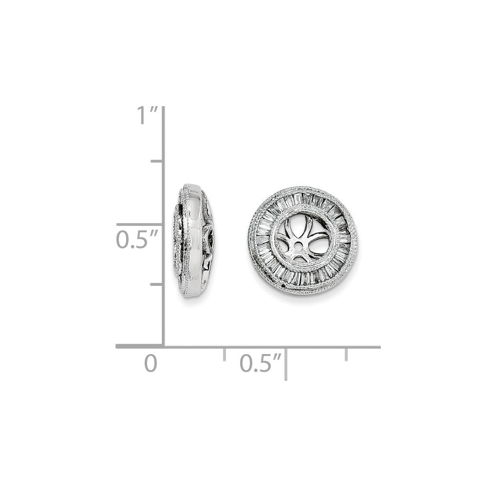 14K Weißgold Diamant-Ohrring-Aufsteckelement