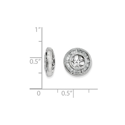 14K Weißgold Diamant-Ohrring-Aufsteckelement