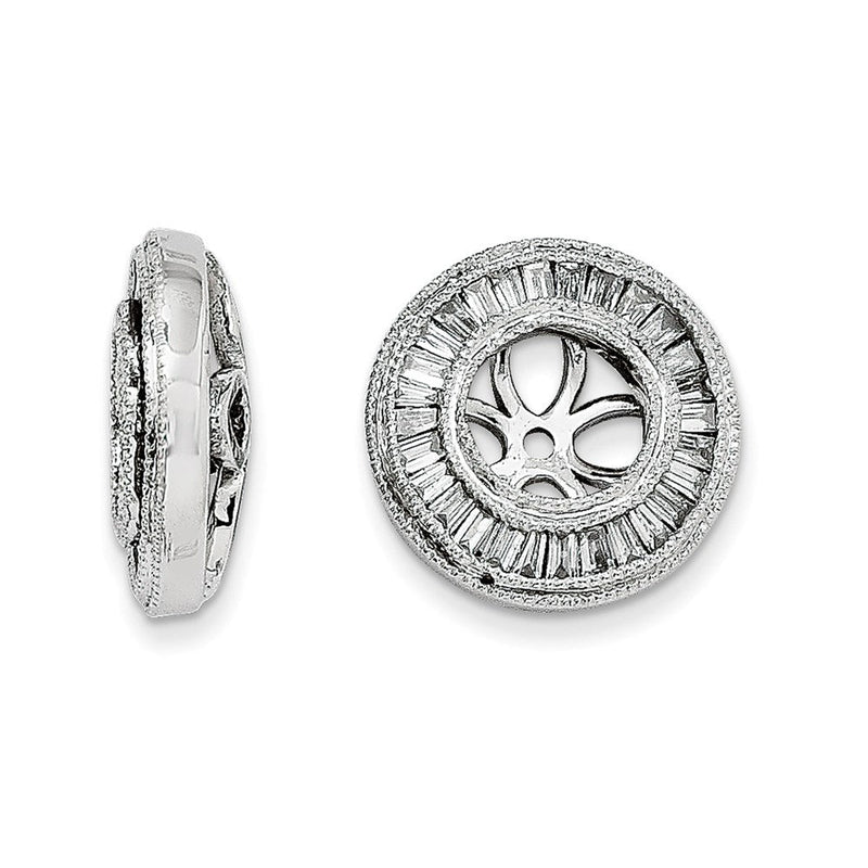 14K Weißgold Diamant-Ohrring-Aufsteckelement