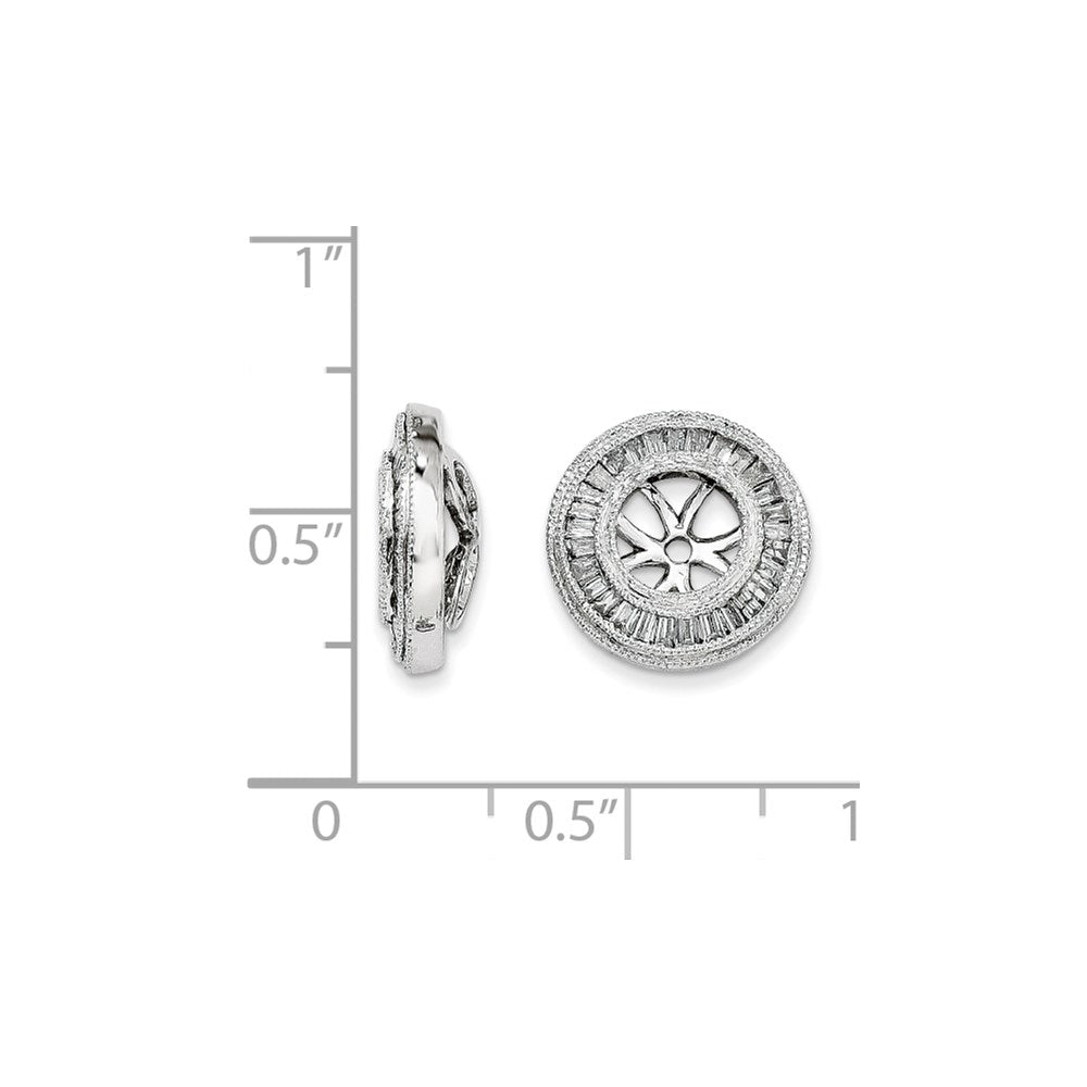 14K Weißgold Diamant-Ohrring-Jackets