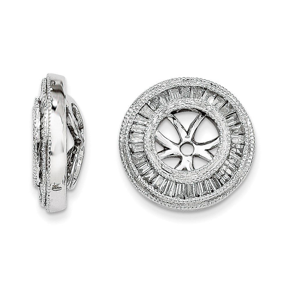 14K Weißgold Diamant-Ohrring-Jackets