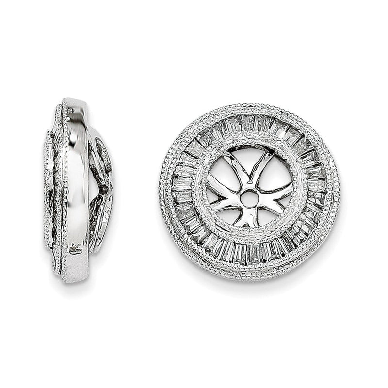 14K Weißgold Diamant-Ohrring-Jacket