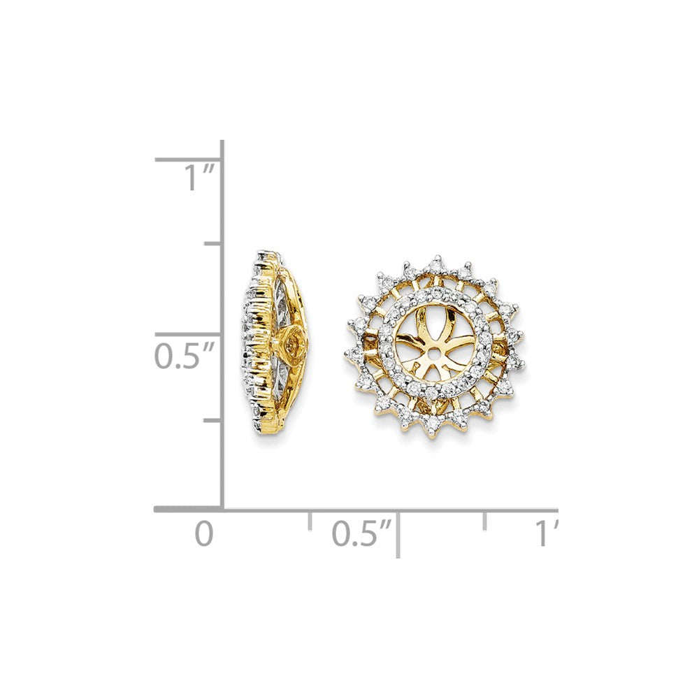 14K Diamant-Ohrstecker-Jacket