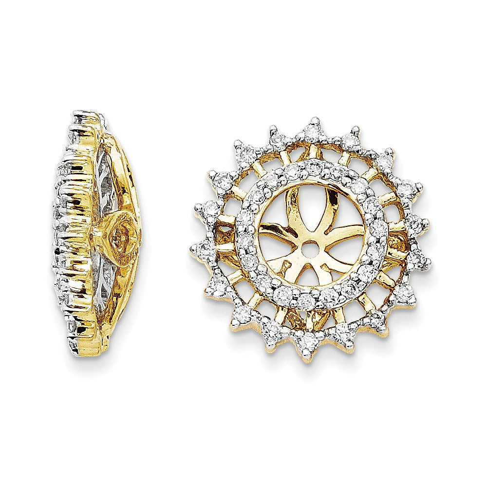 14K Diamant-Ohrstecker-Jacket