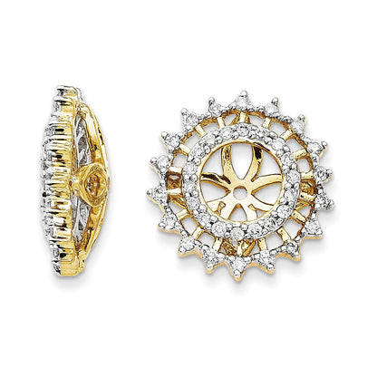 14K Diamant-Ohrstecker-Jacket