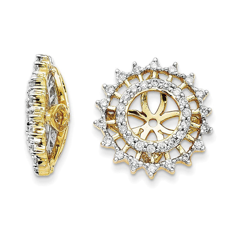 14K Diamant-Ohrstecker-Jacket