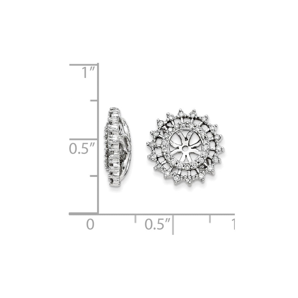 14K Weißgold Diamant-Ohrring-Jacket