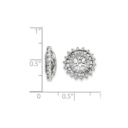 14K Weißgold Diamant-Ohrring-Jacket