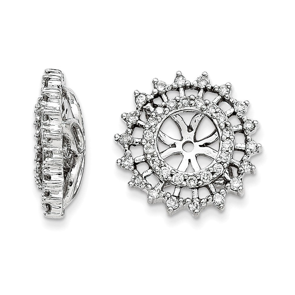 14K Weißgold Diamant-Ohrring-Jacket