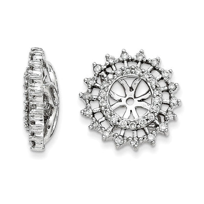 14K Weißgold Diamant-Ohrring-Jacket