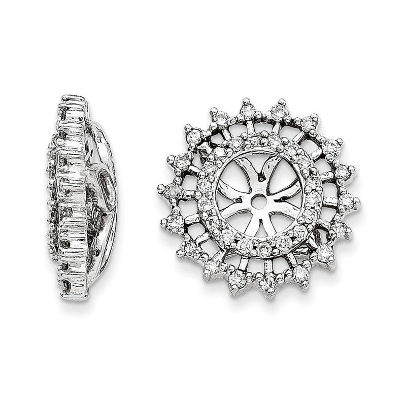 14K Weißgold Diamant-Ohrring-Jacket