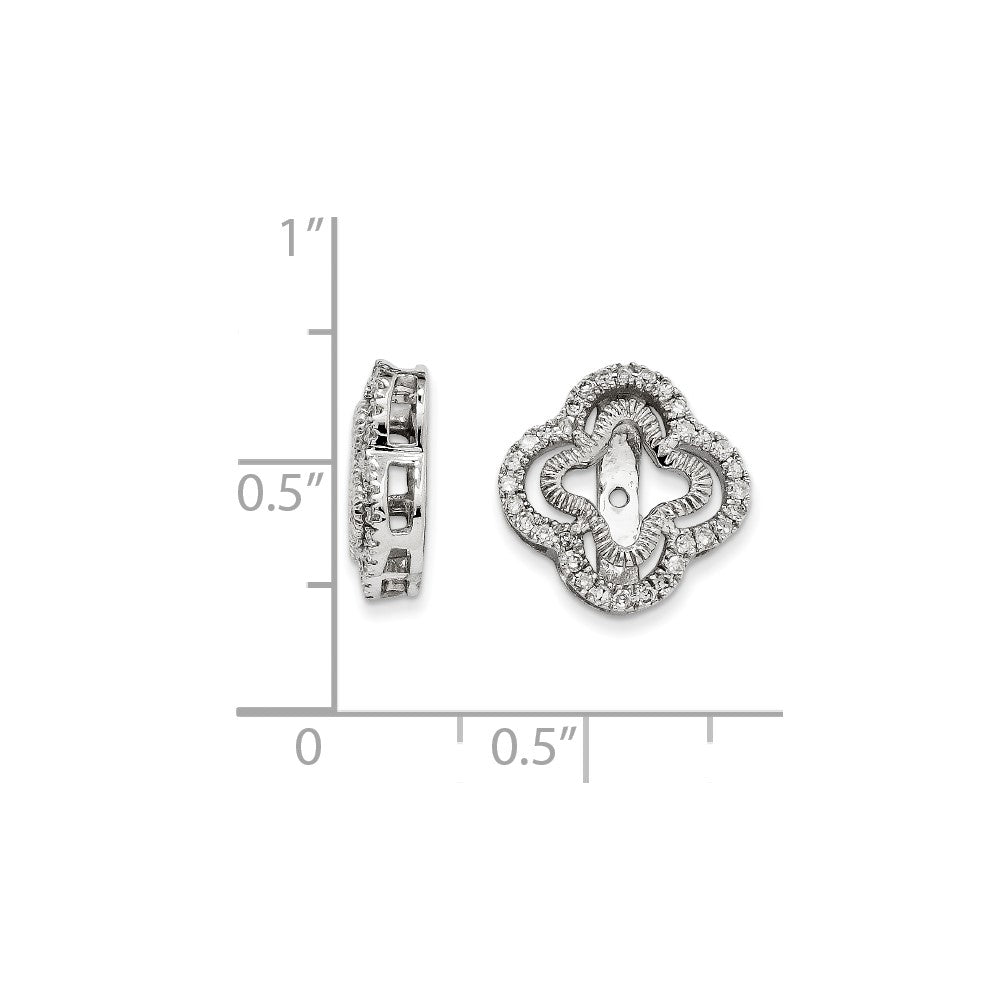 14K Weißgold Diamant-Jacket-Ohrringe