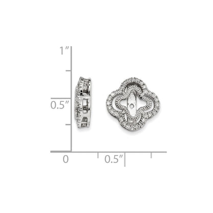 14K Weißgold Diamant-Jacket-Ohrringe