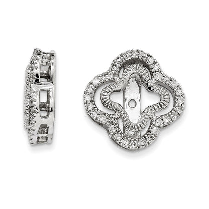 14K Weißgold Diamant-Jacket-Ohrringe