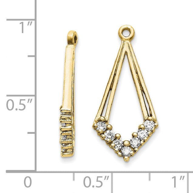 14K Gelbgold Diamant-Ohrring-Jackets