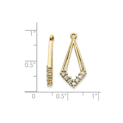 14K Gelbgold Diamant-Ohrring-Jacket 0,28 ct
