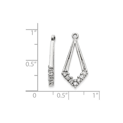 14K Weißgold Diamant-Ohrring-Jackets AA-Qualität