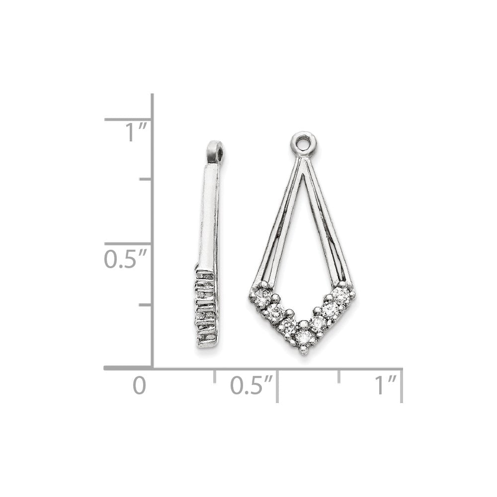 14K Weißgold Diamant-Ohrstecker VS 0,28 ct