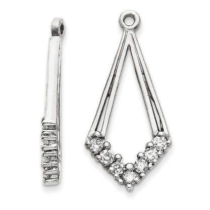 14K Weißgold AAA Diamant-Ohrring-Anhänger (Jacket)