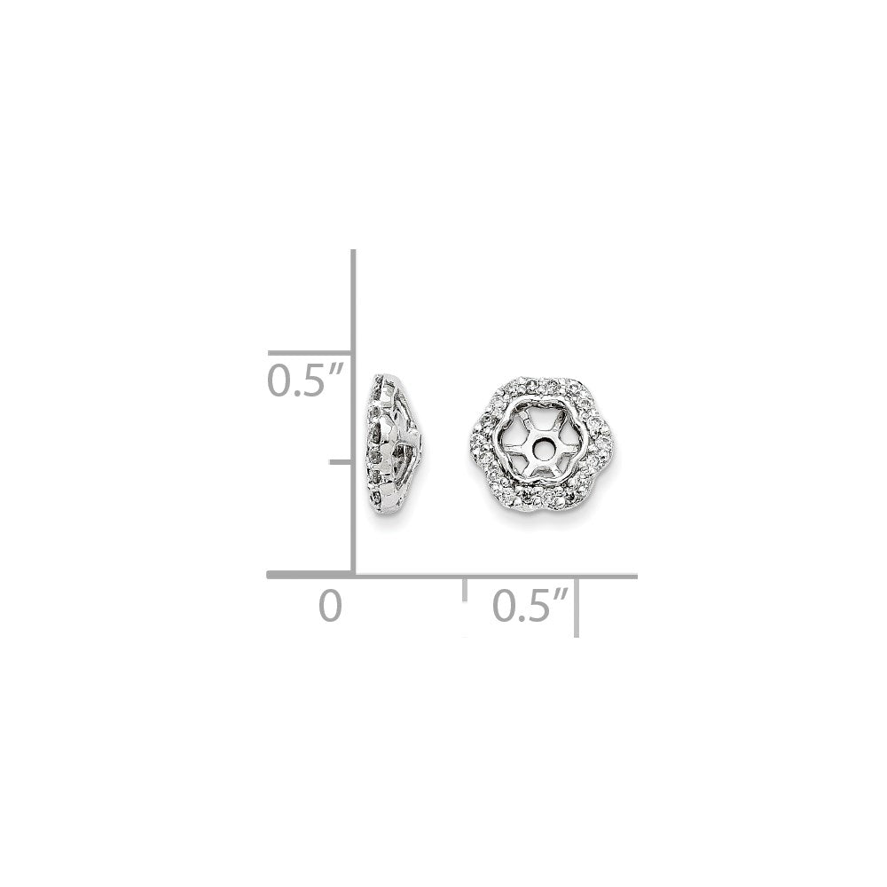Ohrring-Jackets aus 14K Weißgold mit Diamanten