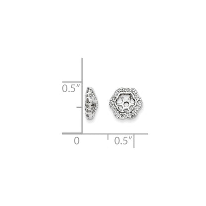 Ohrring-Jackets aus 14K Weißgold mit Diamanten