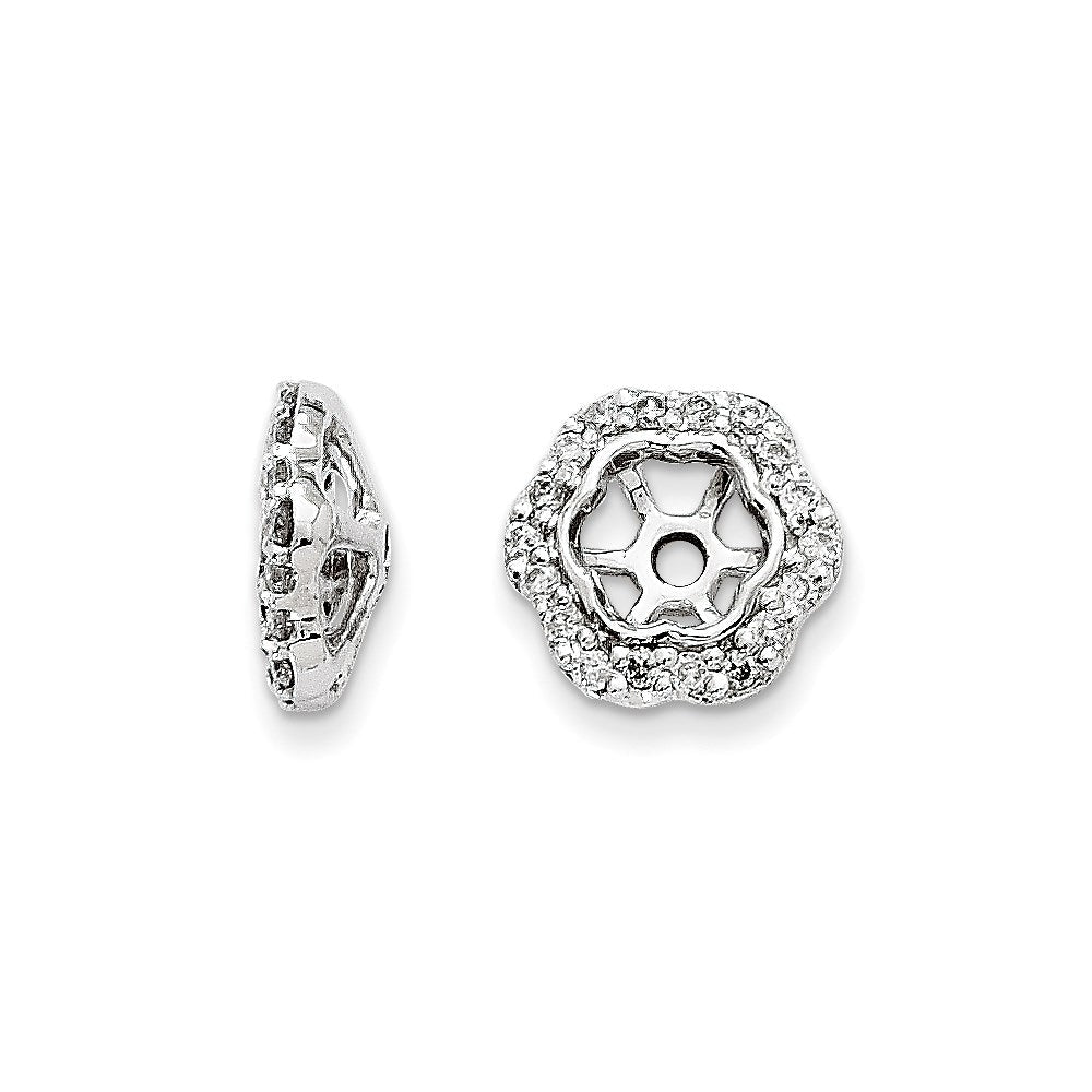 Ohrring-Jackets aus 14K Weißgold mit Diamanten