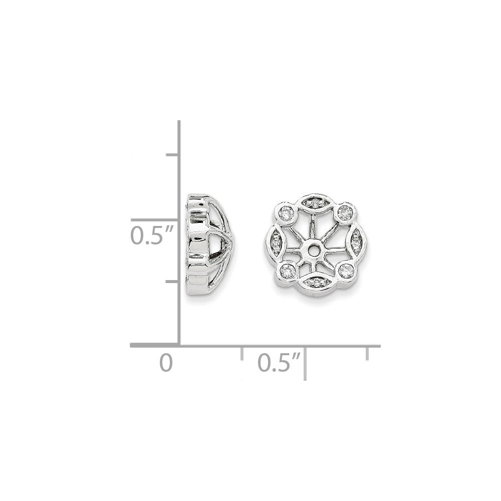 14K Weißgold Diamant-Ohrring-Jackets