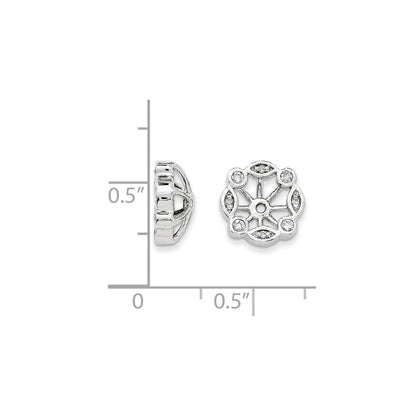 14K Weißgold Diamant-Ohrring-Jackets