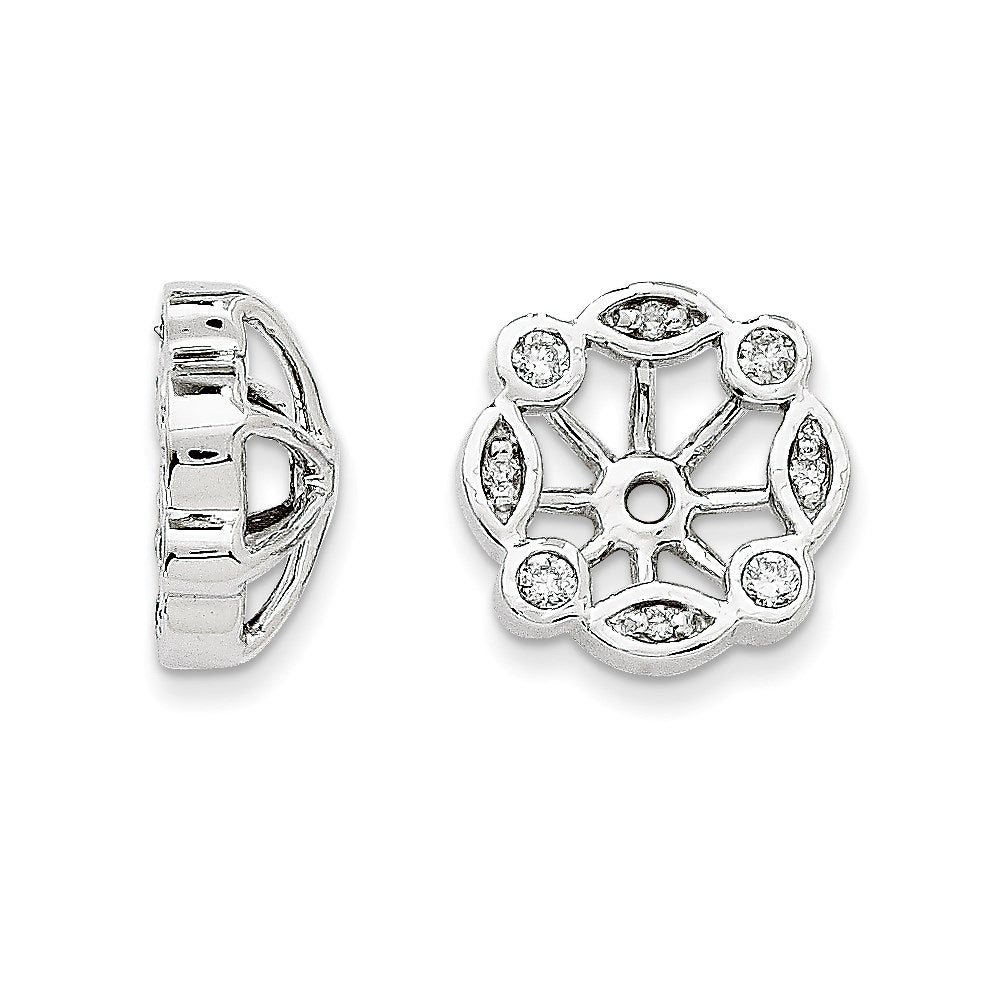14K Weißgold Diamant-Ohrring-Jackets