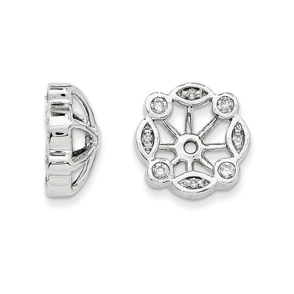 14K Weißgold Diamant-Ohrring-Jackets