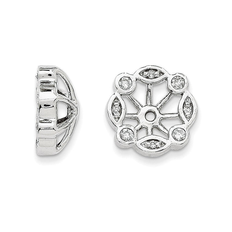 14K Weißgold Diamant-Ohrring-Jackets