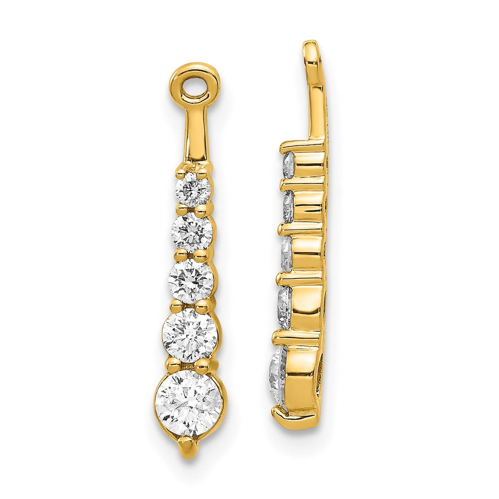14K Diamant-Ohrring-Jacket VS