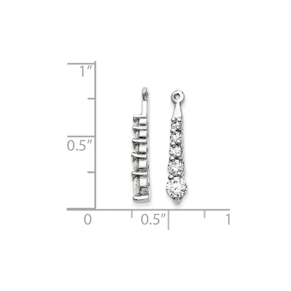 14K Weißgold VS-Diamant-Ohrring-Jacket