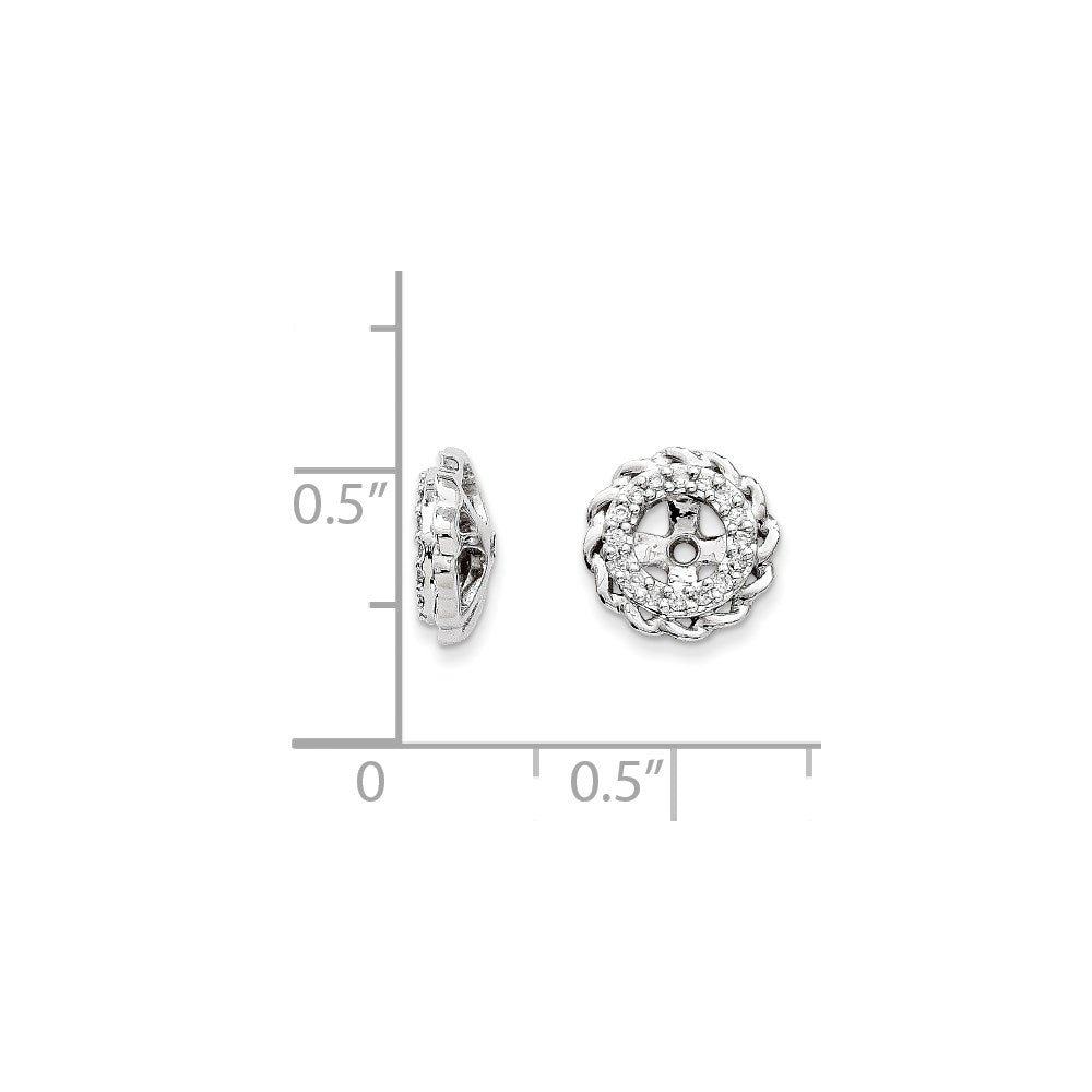 14K Weißgold Diamant-Ohrring-Jackets