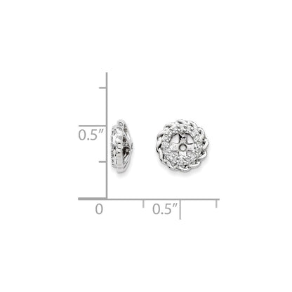 14K Weißgold Diamant-Ohrring-Jackets