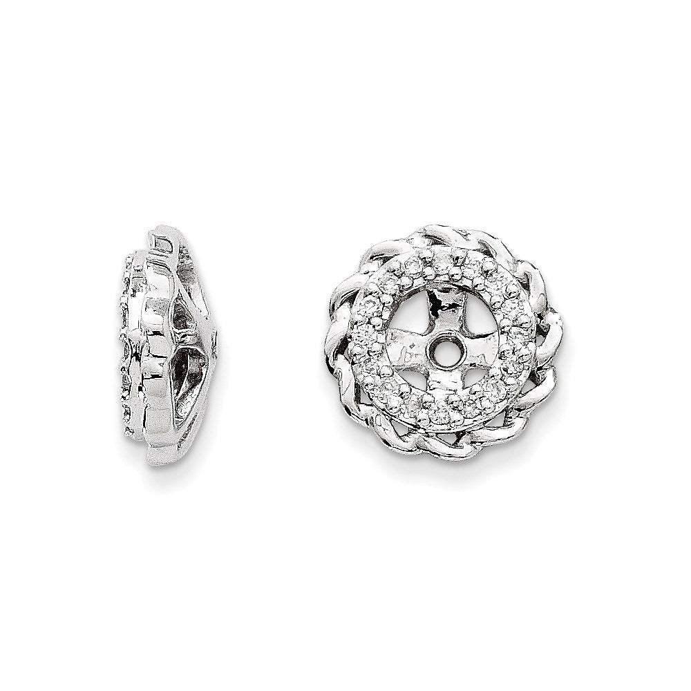 14K Weißgold Diamant-Ohrring-Jackets