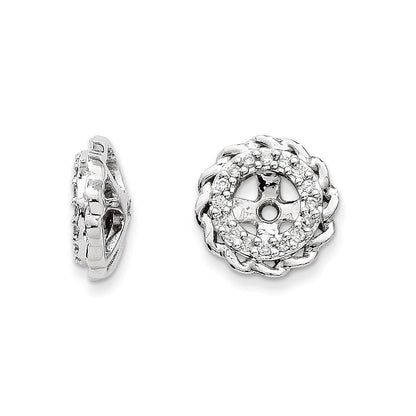 14K Weißgold Diamant-Ohrring-Jackets