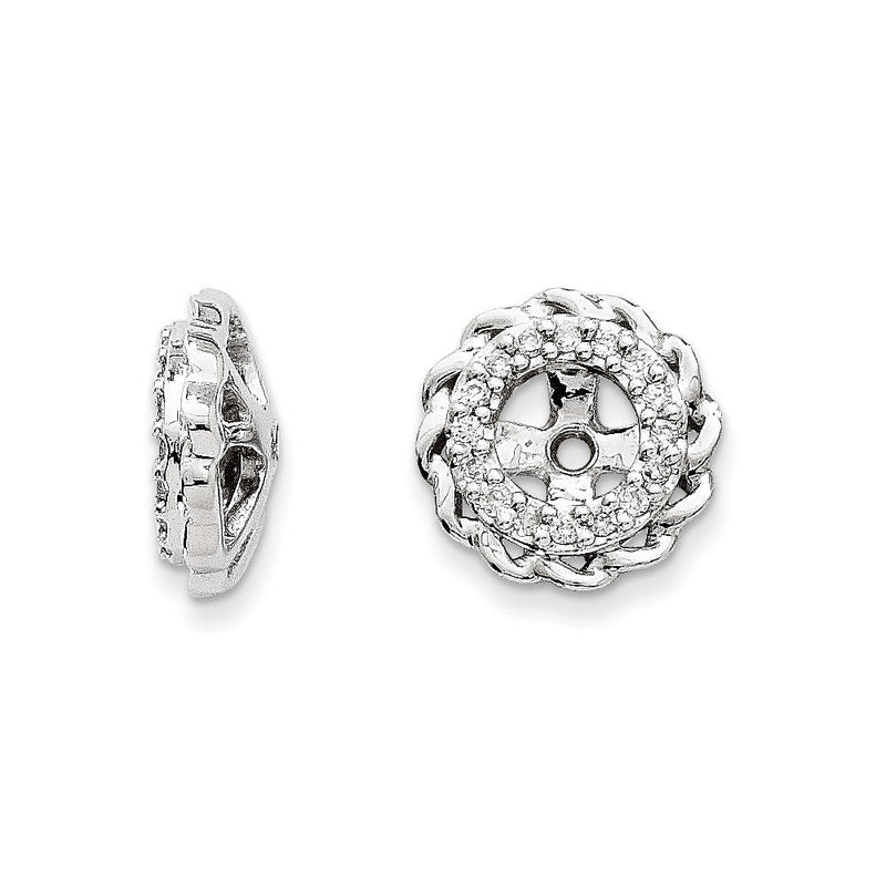 14K Weißgold Diamant-Ohrring-Jackets