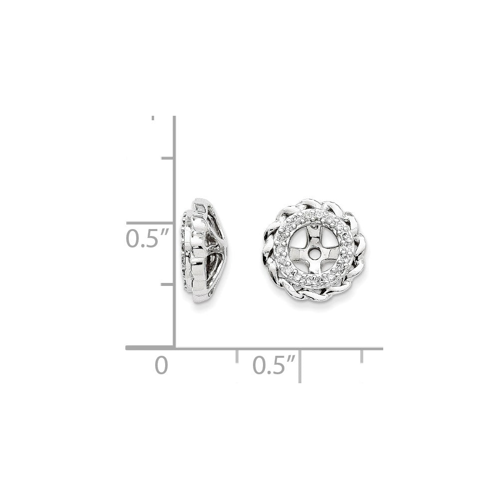 14K Weißgold Diamant-Ohrring-Jackets