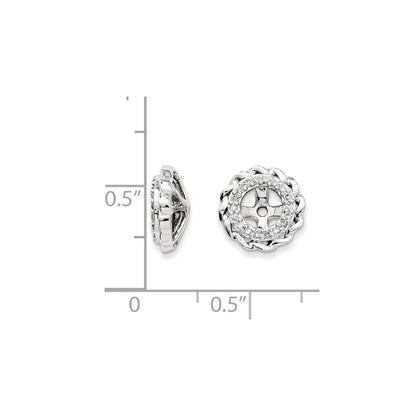 14K Weißgold Diamant-Ohrring-Jackets