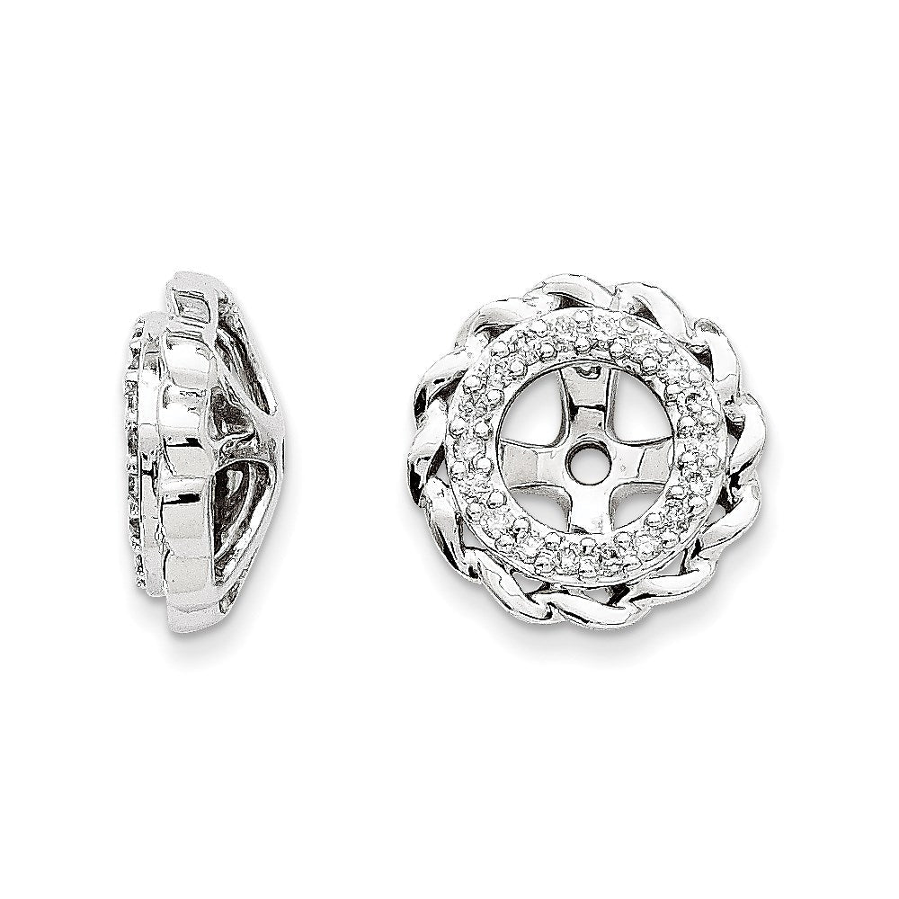 14K Weißgold Diamant-Ohrring-Jackets