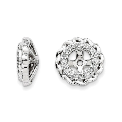 14K Weißgold Diamant-Ohrring-Jackets
