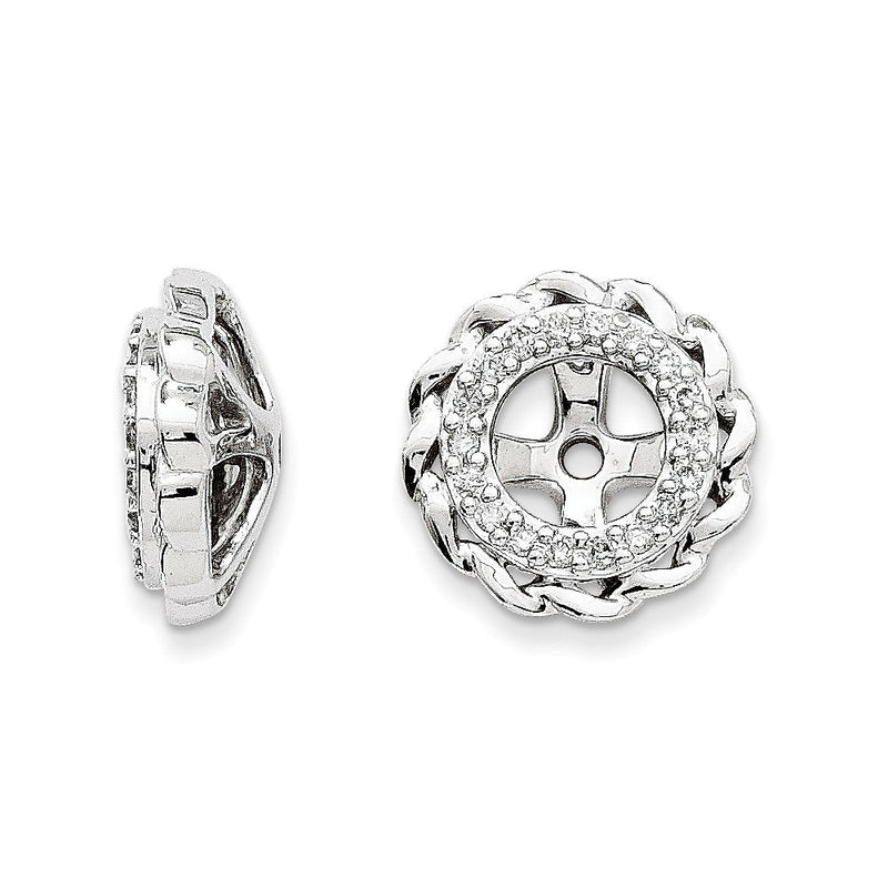 14K Weißgold Diamant-Ohrring-Jackets