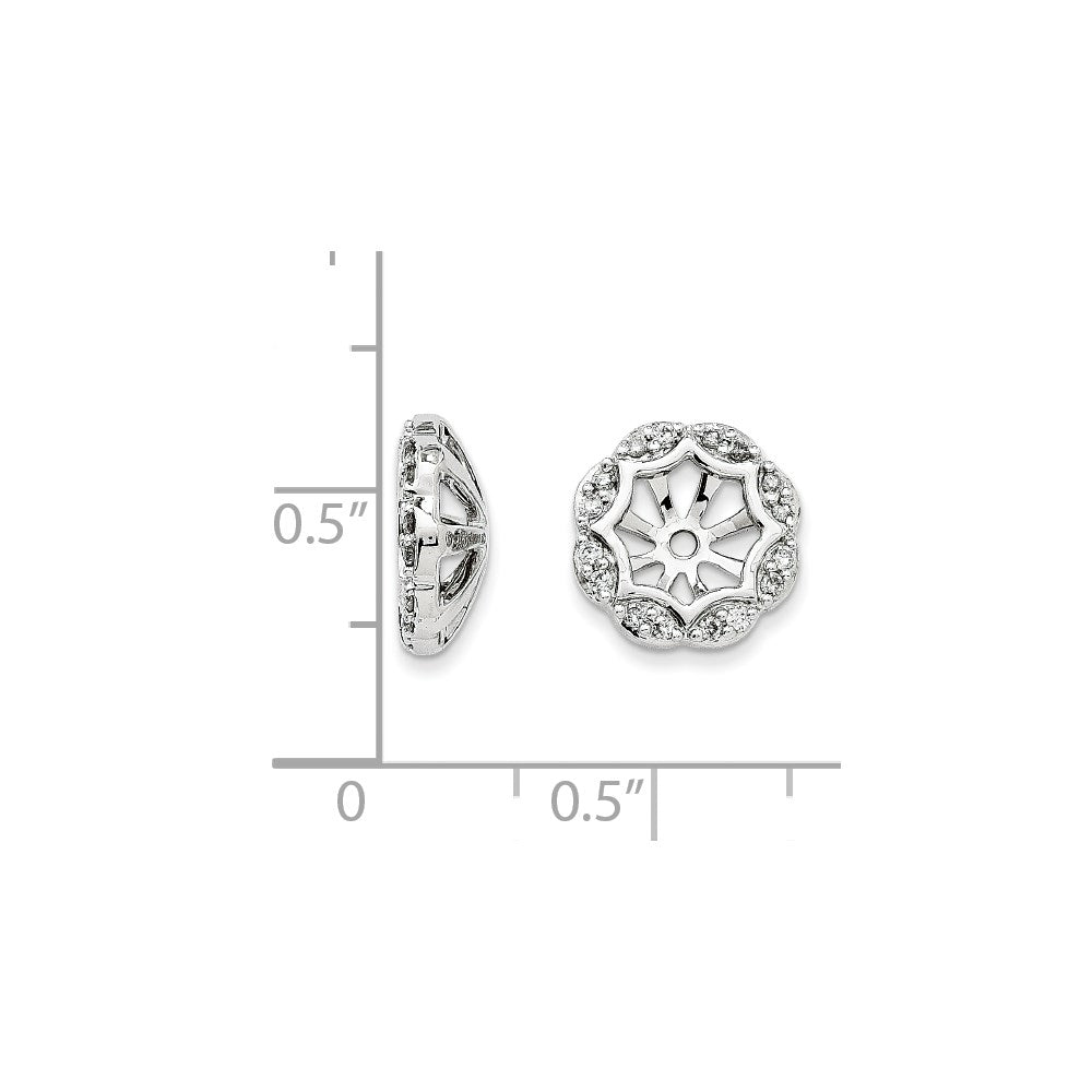 14K Weißgold Diamant-Ohrring-Jackets