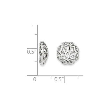 14K Weißgold Diamant-Ohrring-Jackets