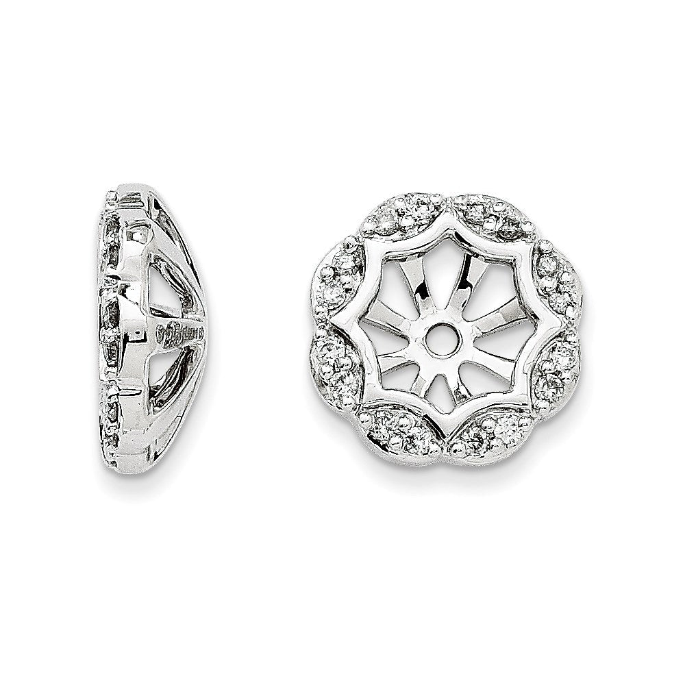 14K Weißgold Diamant-Ohrring-Jackets