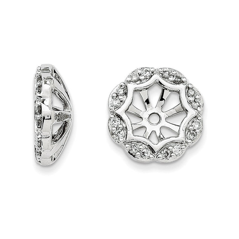 14K Weißgold Diamant-Ohrring-Jackets