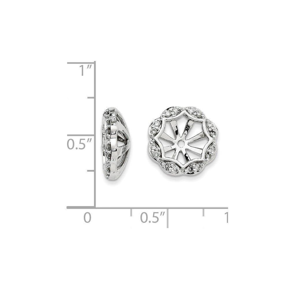 14K Weißgold Diamant-Ohrring-Jackets