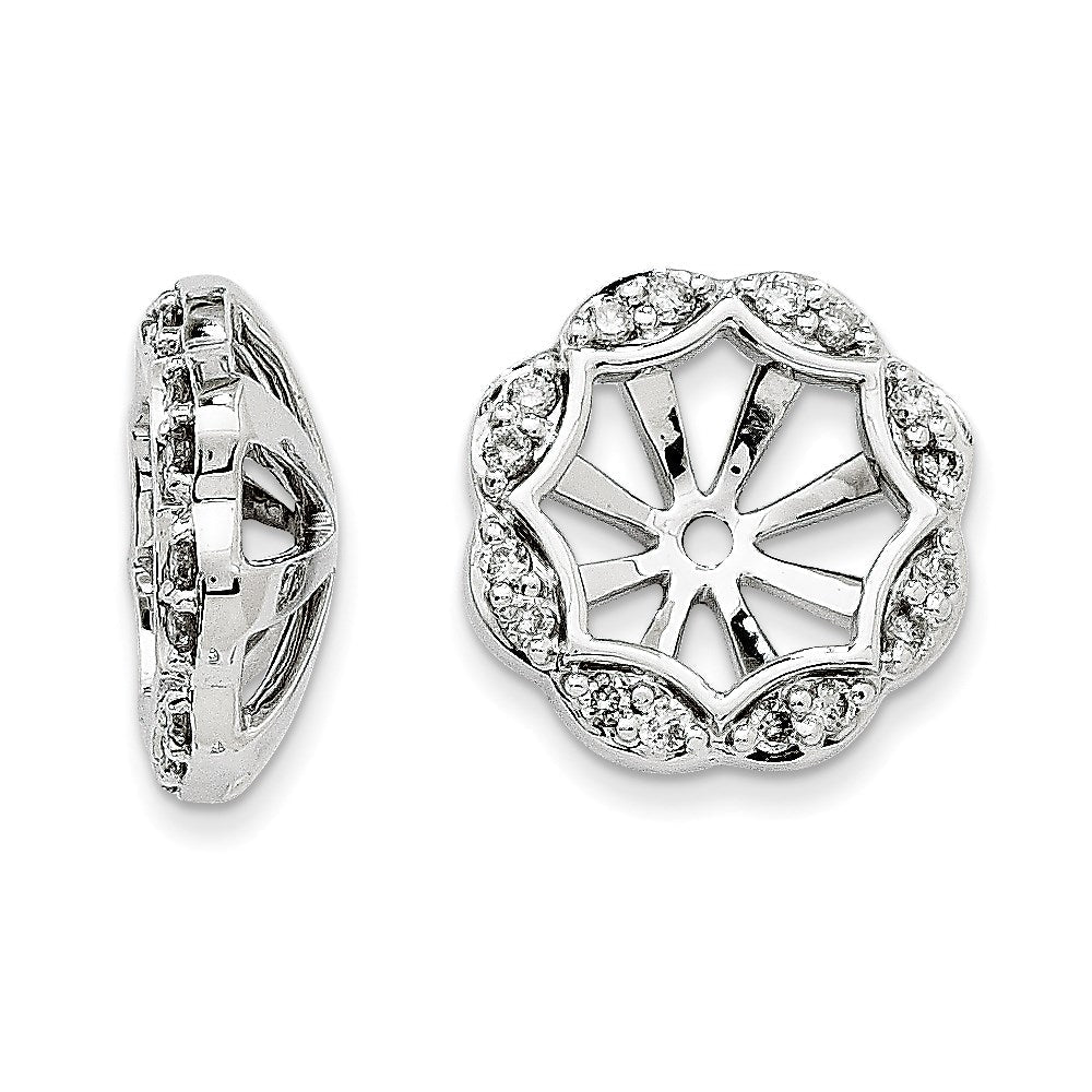 14K Weißgold Diamant-Ohrring-Jackets